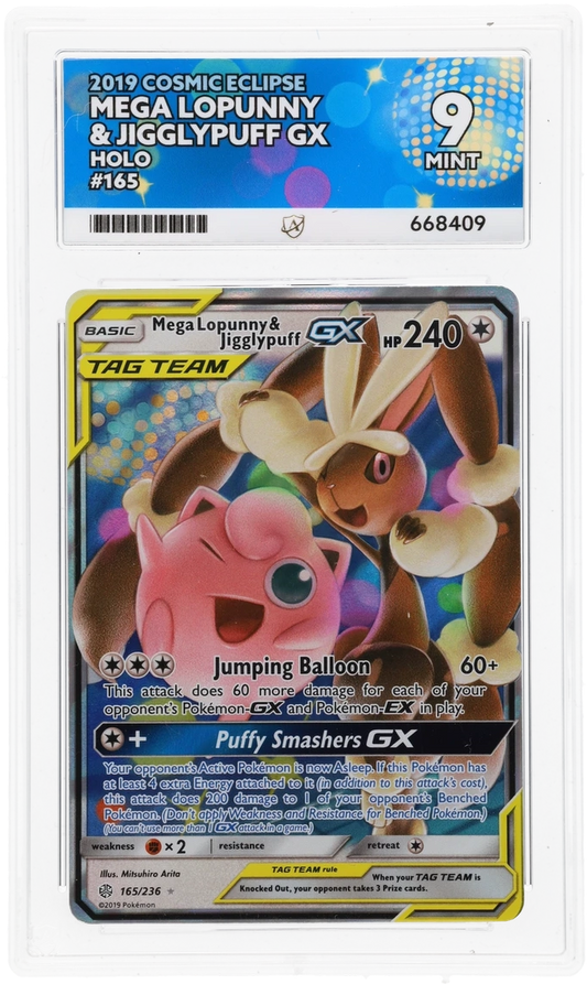 Mega Lopunny & Jigglypuff GX - ACE 9   (Front)