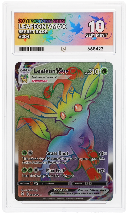 Leafeon VMAX - ACE 10   (Front)