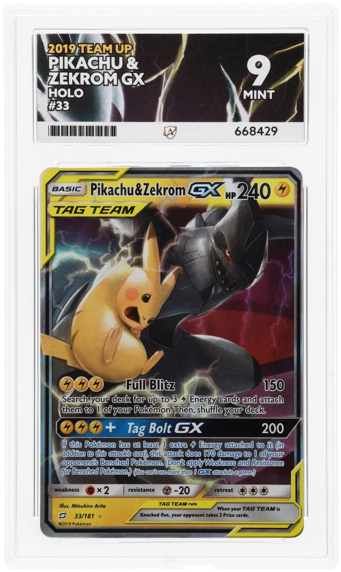 Pikachu & Zekrom GX - ACE 9   (Front)