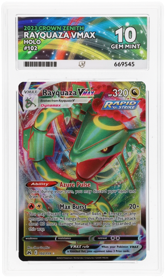 ACE 10 - Rayquaza Vmax Holo - 102 - Crown Zenith - Pokemon
