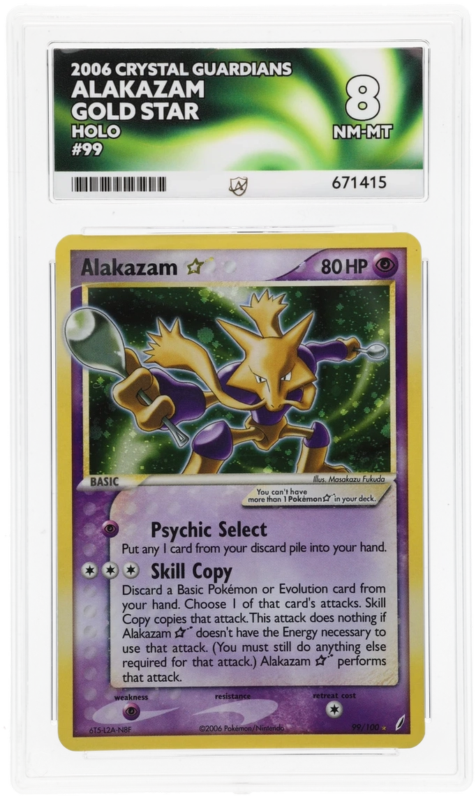 ACE 8 - Alakazam Gold Star - 99/100 - Crystal Guardians - Pokemon - front