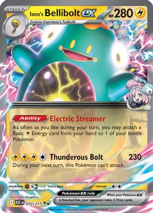 Iono's Bellibolt ex - 070/217 70 - ME Ascended Heroes Holofoil
