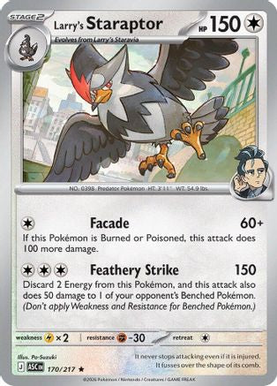 Larry's Staraptor - 170/217 170 - ME Ascended Heroes Reverse Holofoil