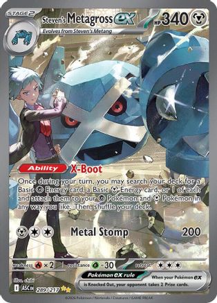 Steven's Metagross ex 289 - ME Ascended Heroes Holofoil