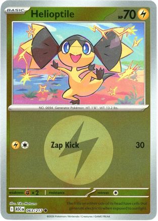 Helioptile (Energy Symbol Pattern) 63 - ME Ascended Heroes Reverse Holofoil