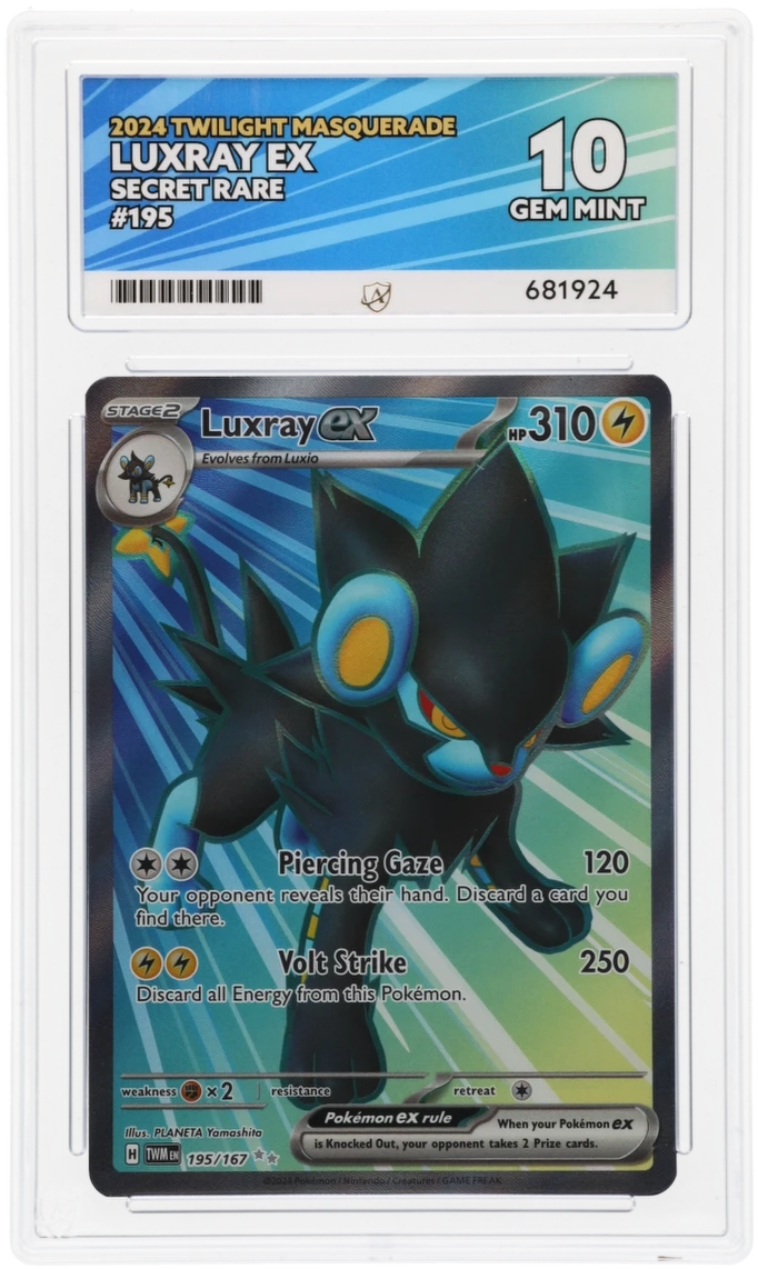 ACE 10 - Luxray ex - 195/167 - Twilight Masquerade - Pokemon