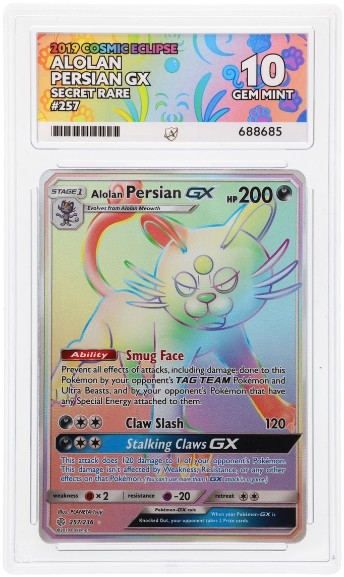 ACE 10 - Alolan Persian GX - 257/236 - Cosmic Eclipse - Pokemon