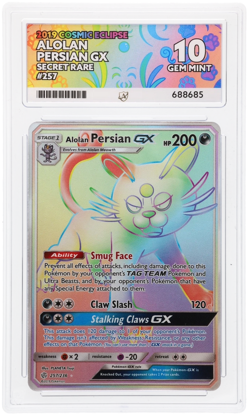 ACE 10 - Alolan Persian GX - 257/236 - Cosmic Eclipse - Pokemon