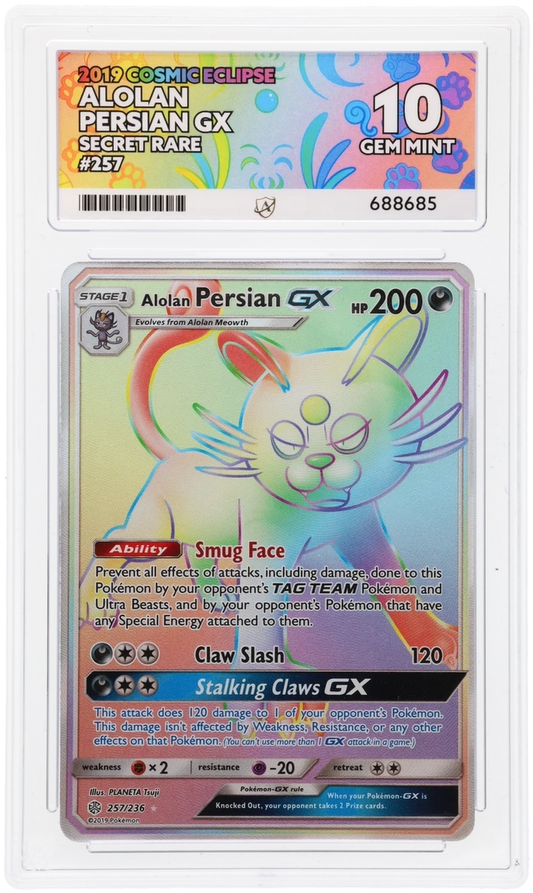 ACE 10 - Alolan Persian GX - 257/236 - Cosmic Eclipse - Pokemon