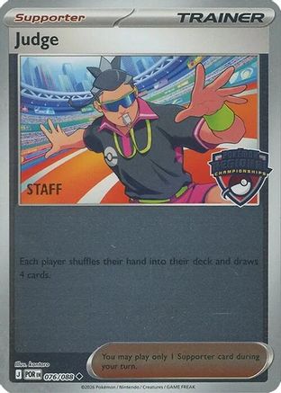 Judge - 076/088 (Regional Championships) [Staff] 76 - League & Championship Cards Reverse Holofoil