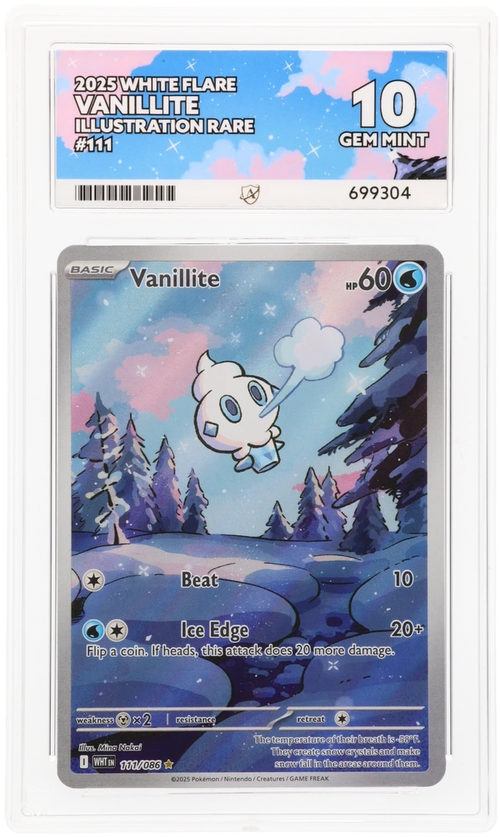 ACE 10 - Vanillite - 111/086 - White Flare - Pokemon