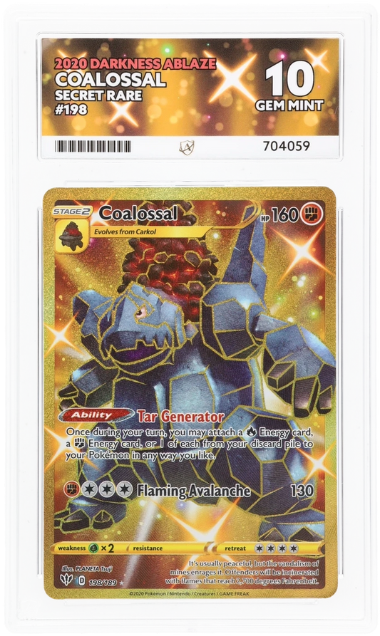 ACE 10 - Coalossal - 198/189 - Darkness Ablaze - Pokemon