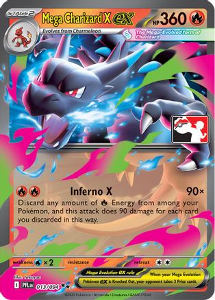 Mega Charizard X ex - 013/094 13 - Prize Pack Series Cards Holofoil