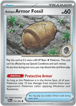 Antique Armor Fossil 72 - ME05 Pitch Black Reverse Holofoil