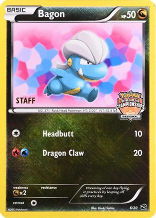 Bagon - 6/20 (Regional Championships) [Staff] 6 - League & Championship Cards Holofoil