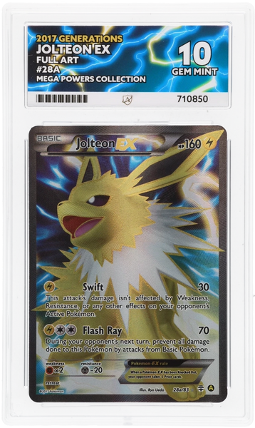 ACE 10 - Jolteon EX - 28a/83 - Generations - Pokemon - Mega Powers Collection PokeRand ACE 10 - Jolteon EX - 28a/83 - Generations - Pokemon - Mega Powers Collection PokeRand