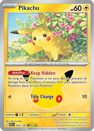 Pikachu - 033/128 33 - ME 30th Celebration Holofoil