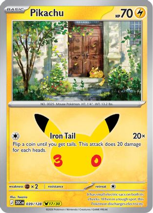 Pikachu - 039/128 39 - ME 30th Celebration Holofoil