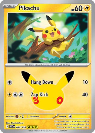 Pikachu - 041/128 41 - ME 30th Celebration Holofoil