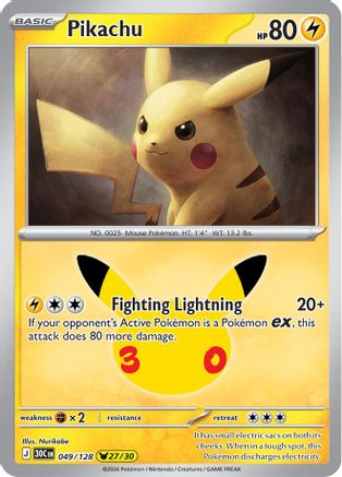 Pikachu - 049/128 49 - ME 30th Celebration Holofoil