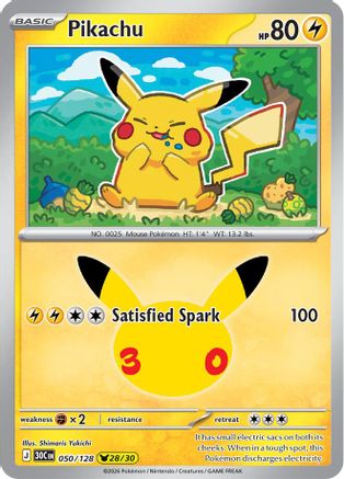 Pikachu - 050/128 50 - ME 30th Celebration Holofoil