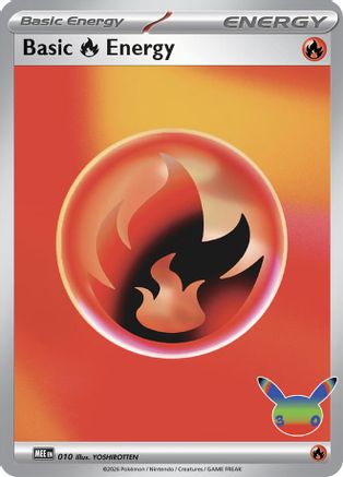 Basic Fire Energy - 010 (30th Celebration) 10 - MEE Mega Evolution Energies Holofoil