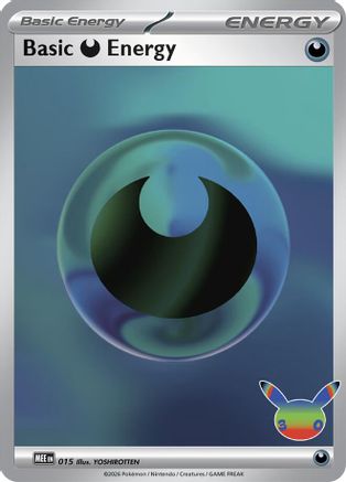 Basic Darkness Energy - 015 (30th Celebration) 15 - MEE Mega Evolution Energies Holofoil