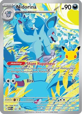 Nidorina - 101 (30th Celebration) 101 - ME Mega Evolution Promo Holofoil