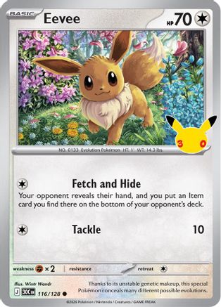Eevee - 116/128 116 - ME 30th Celebration Holofoil