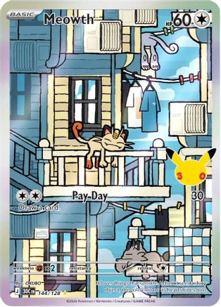 Meowth - 144/128 144 - ME 30th Celebration Holofoil