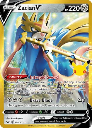 Zacian V 138 - ME 30th Celebration Classic Collection Holofoil