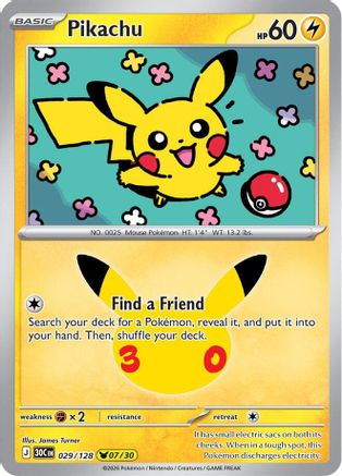 Pikachu - 029/128 29 - ME 30th Celebration Holofoil