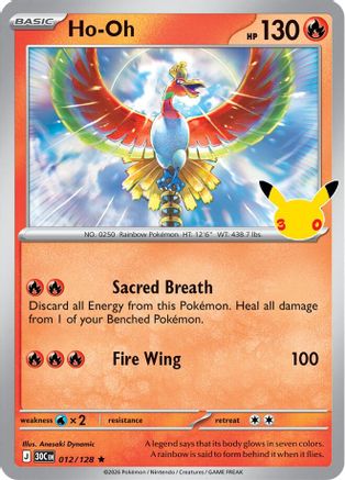 Ho-Oh 12 - ME 30th Celebration Holofoil