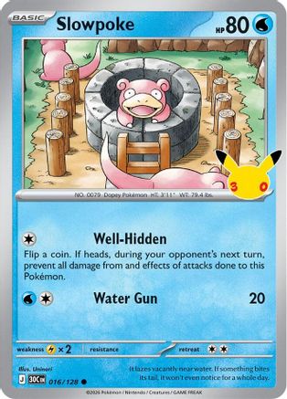 Slowpoke 16 - ME 30th Celebration Holofoil