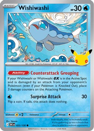 Wishiwashi 22 - ME 30th Celebration Holofoil
