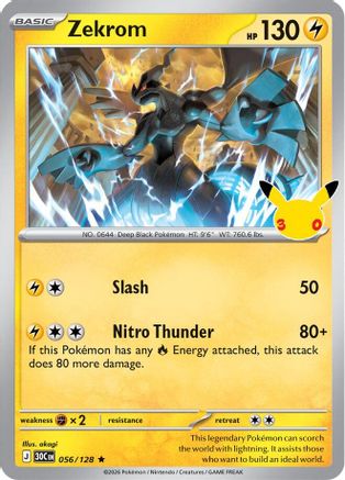 Zekrom 56 - ME 30th Celebration Holofoil
