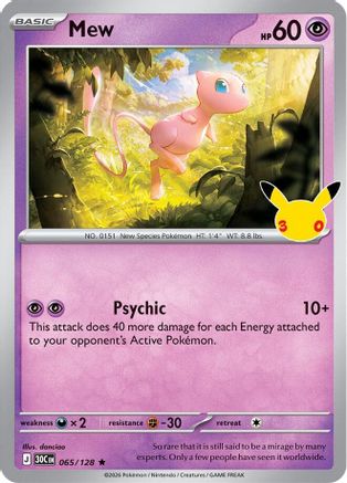 Mew 65 - ME 30th Celebration Holofoil