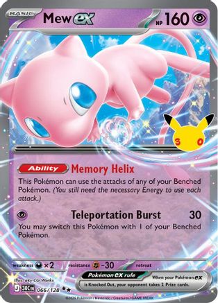 Mew ex - 066/128 66 - ME 30th Celebration Holofoil