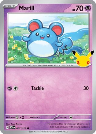 Marill 67 - ME 30th Celebration Holofoil