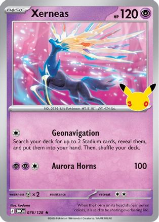 Xerneas 76 - ME 30th Celebration Holofoil