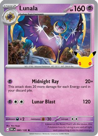 Lunala 80 - ME 30th Celebration Holofoil