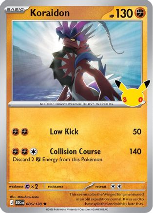 Koraidon 86 - ME 30th Celebration Holofoil