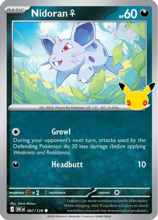 Nidoran F 87 - ME 30th Celebration Holofoil