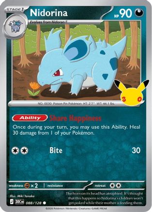 Nidorina 88 - ME 30th Celebration Holofoil