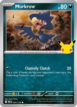 Murkrow 93 - ME 30th Celebration Holofoil