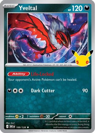 Yveltal 100 - ME 30th Celebration Holofoil