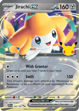 Jirachi ex - 102/128 102 - ME 30th Celebration Holofoil