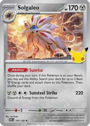 Solgaleo 105 - ME 30th Celebration Holofoil