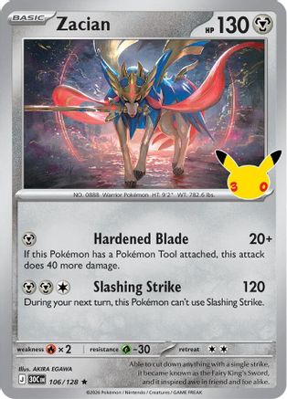 Zacian 106 - ME 30th Celebration Holofoil
