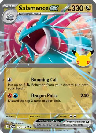 Salamence ex - 109/128 109 - ME 30th Celebration Holofoil